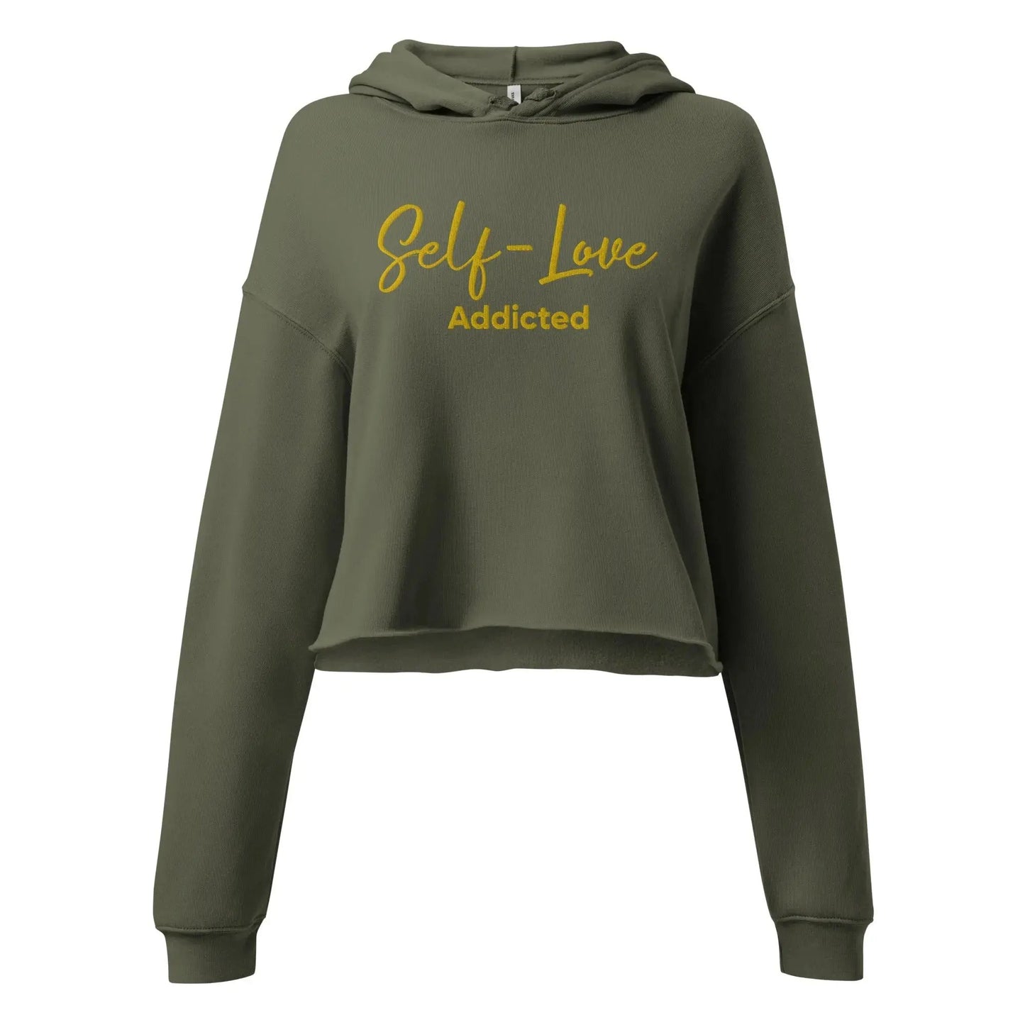 Crop Hoodie - Self Love Addicted with EMBROIDERY by Maiden-Art