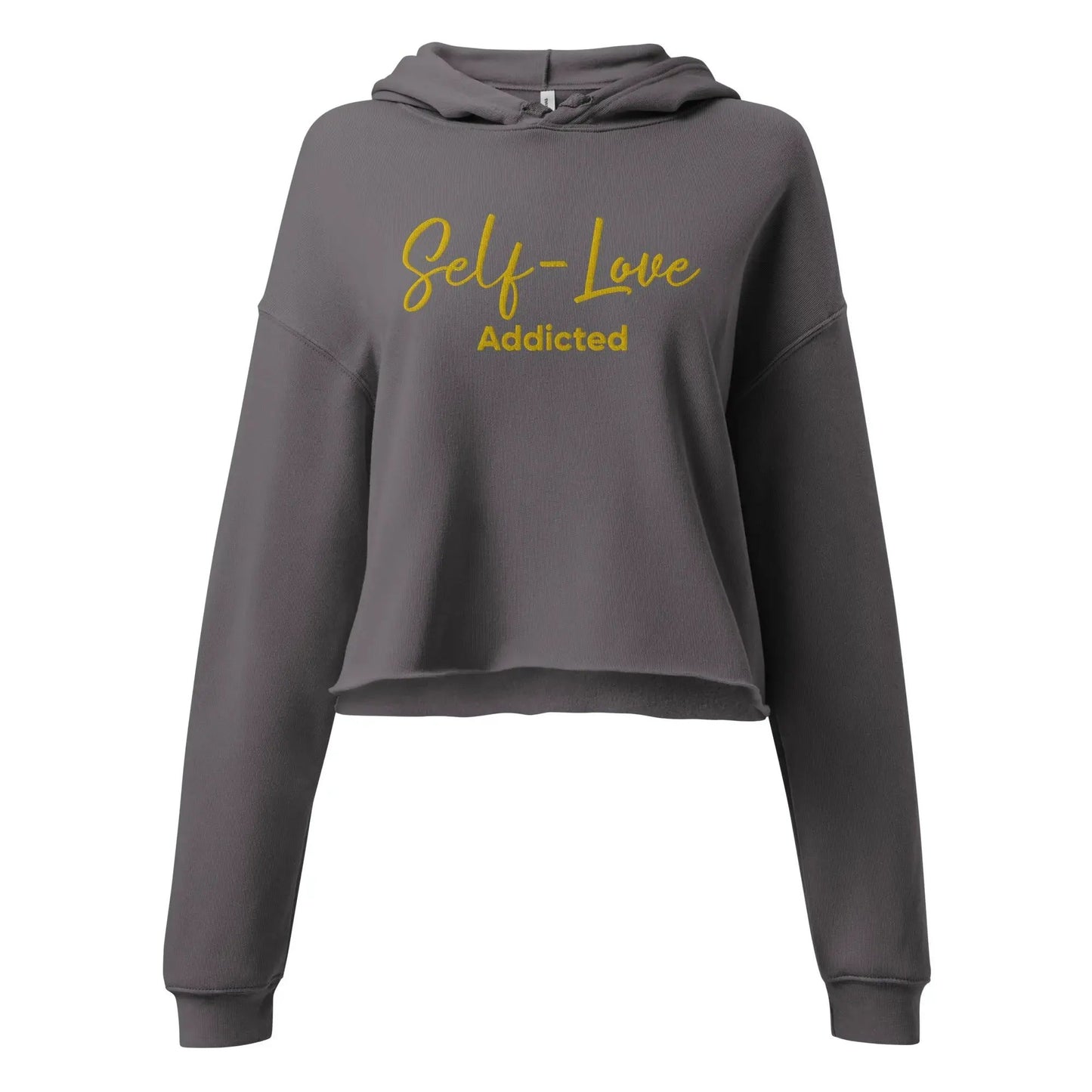 Crop Hoodie - Self Love Addicted with EMBROIDERY by Maiden-Art