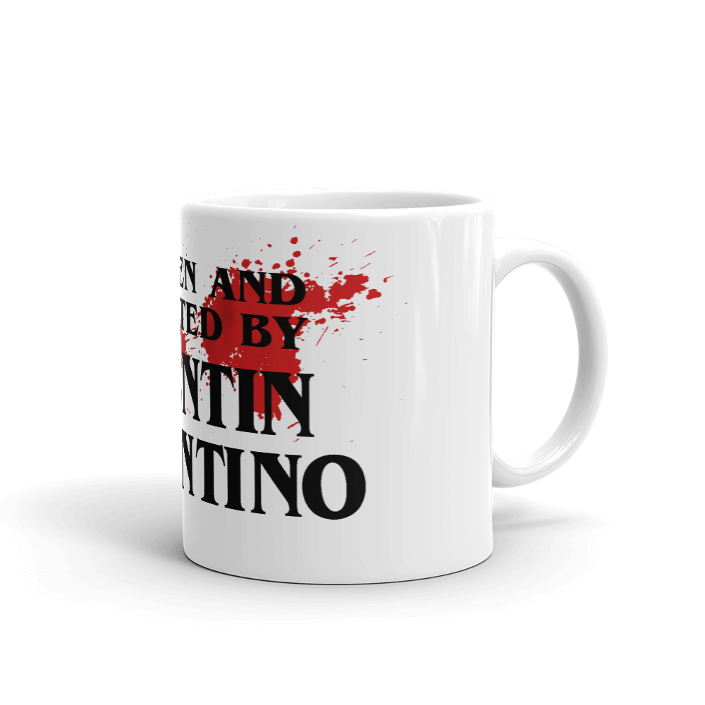 Written and Directed by Quentin Tarantino (Bloodstained) Mug by Art-O-Rama Shop