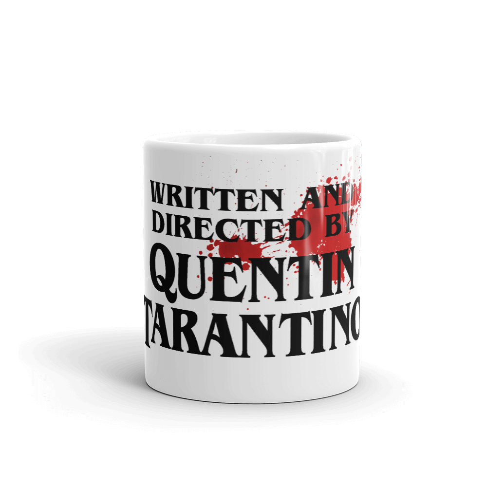 Written and Directed by Quentin Tarantino (Bloodstained) Mug by Art-O-Rama Shop