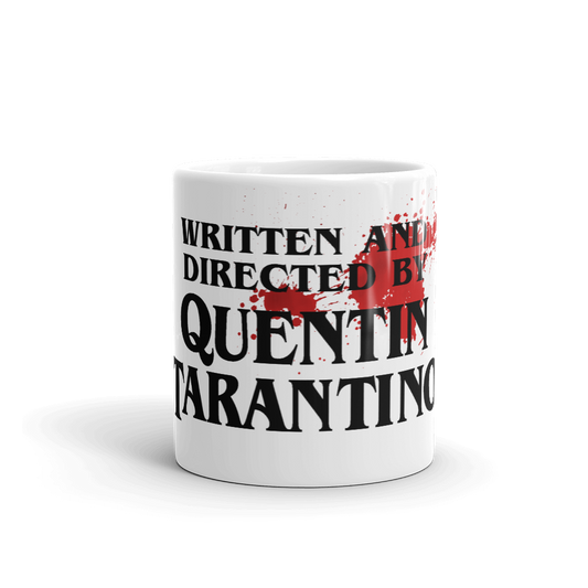 Written and Directed by Quentin Tarantino (Bloodstained) Mug by Art-O-Rama Shop