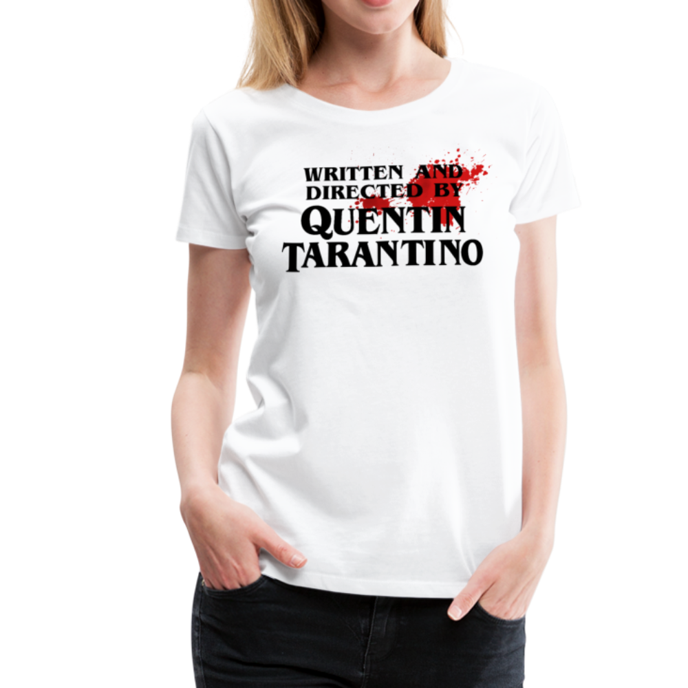 Written and Directed by Quentin Tarantino (Bloodstained) t-shirt by Art-O-Rama Shop