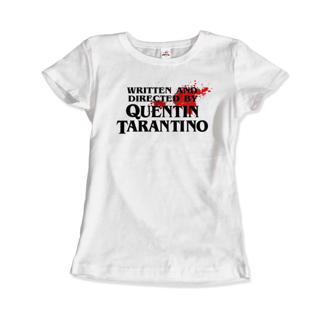 Written and Directed by Quentin Tarantino (Bloodstained) t-shirt by Art-O-Rama Shop