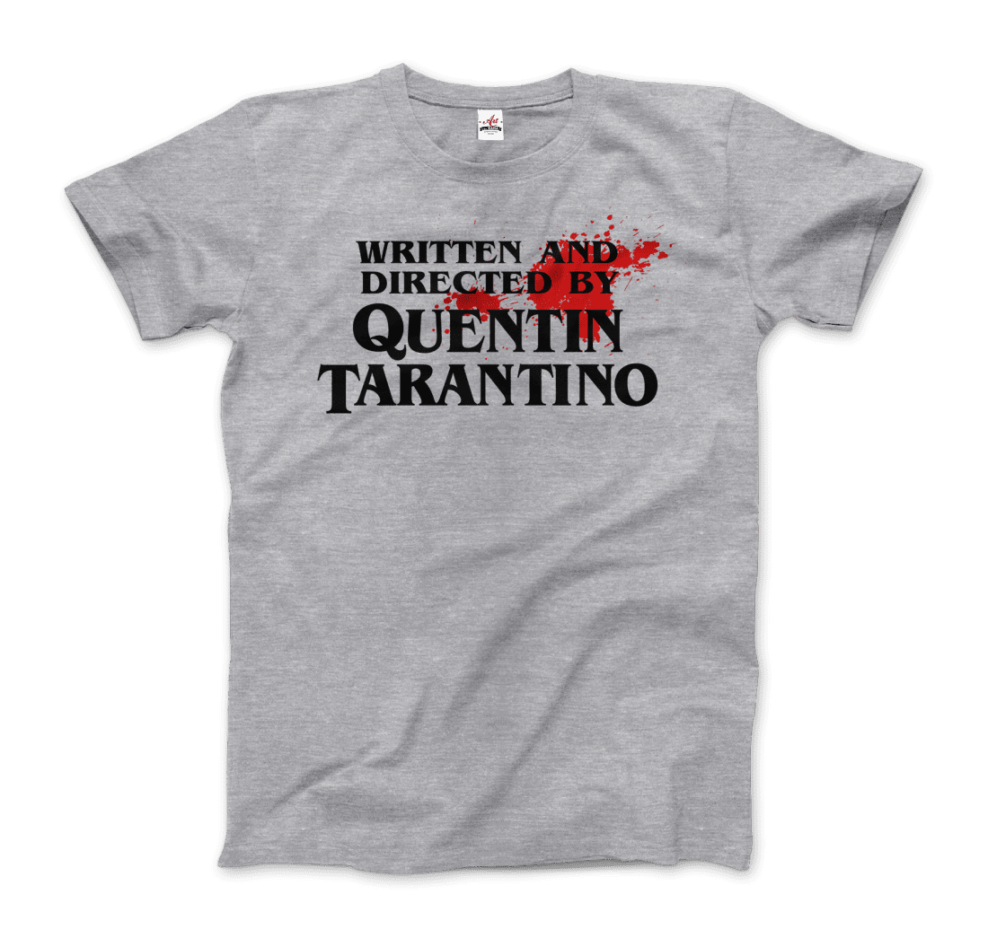 Written and Directed by Quentin Tarantino (Bloodstained) t-shirt by Art-O-Rama Shop