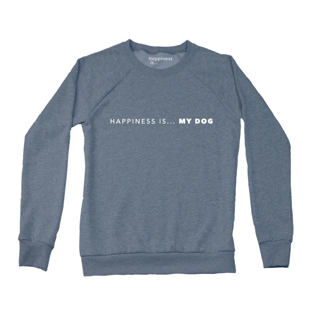 Women's My Dog Crew Sweatshirt, Heather Navy by Pets Collection
