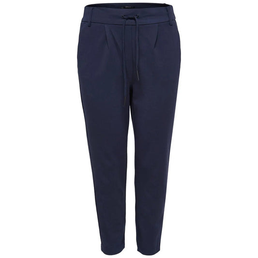 Only Women Blue Comfortable Stretch Lounge Trousers With Drawstring Waist by Only