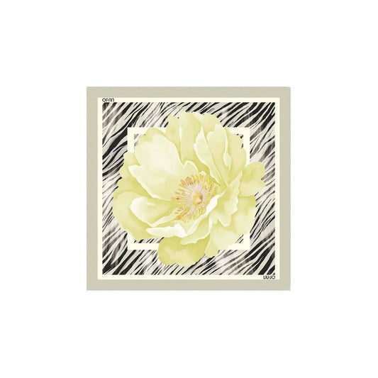 Liu Jo Women Grey Printed Polyester Square Scarf 70cm Elegant Accessory by Liu Jo