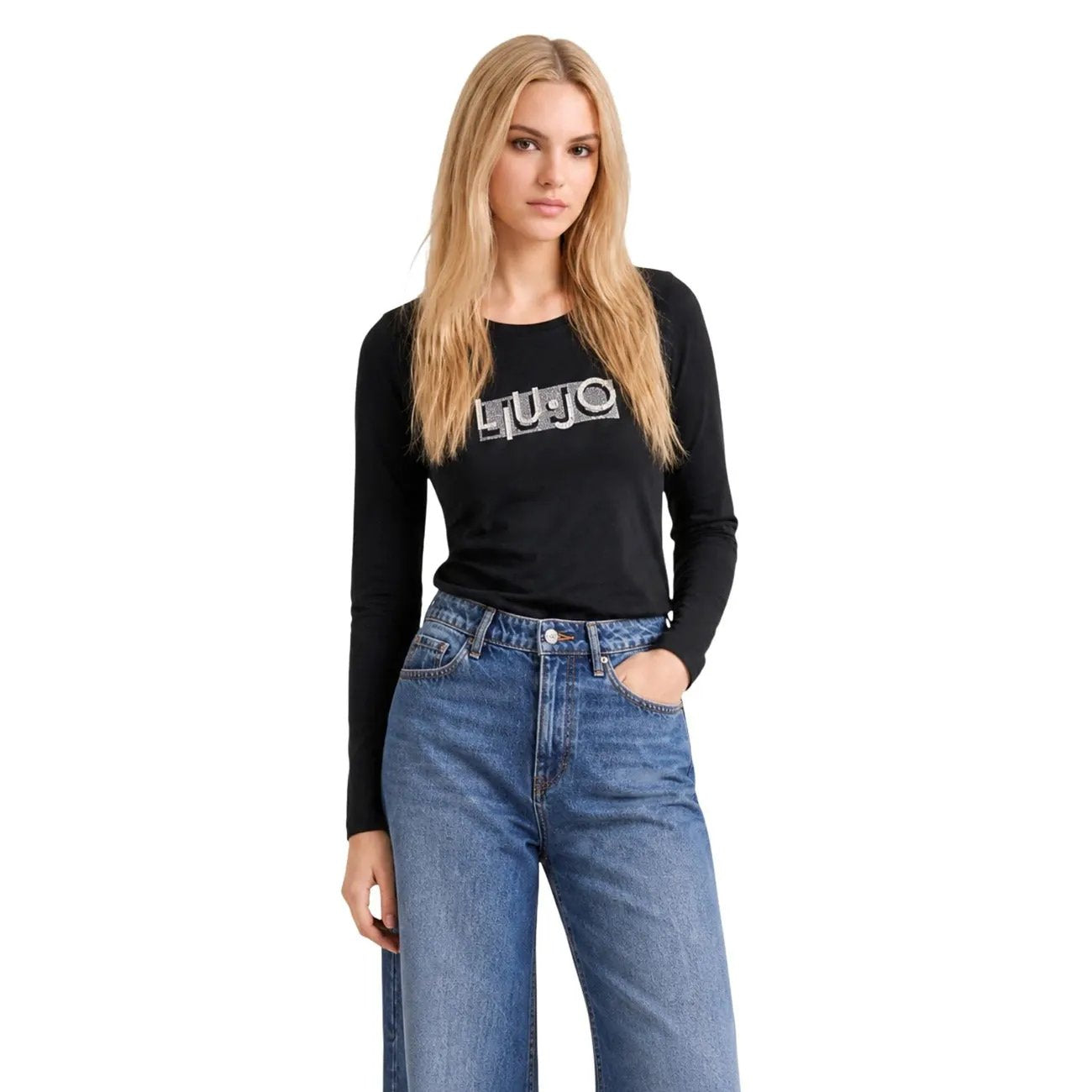 Liu Jo Women Premium Cotton Tshirt Classic Fit Soft Everyday Essential by Liu Jo
