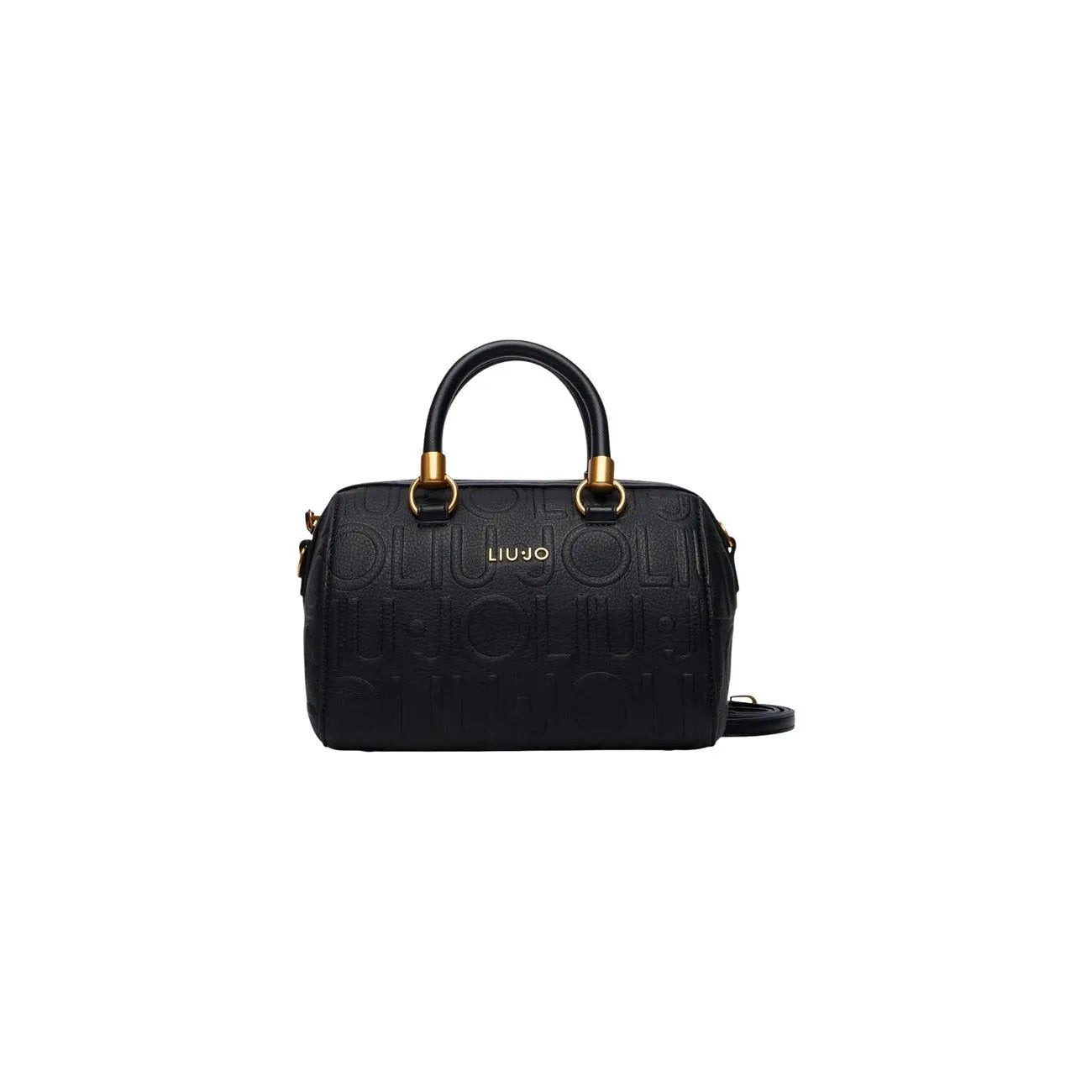 Liu Jo Women Black Faux Leather Boston Bag Premium Elegant Handbag by Liu Jo