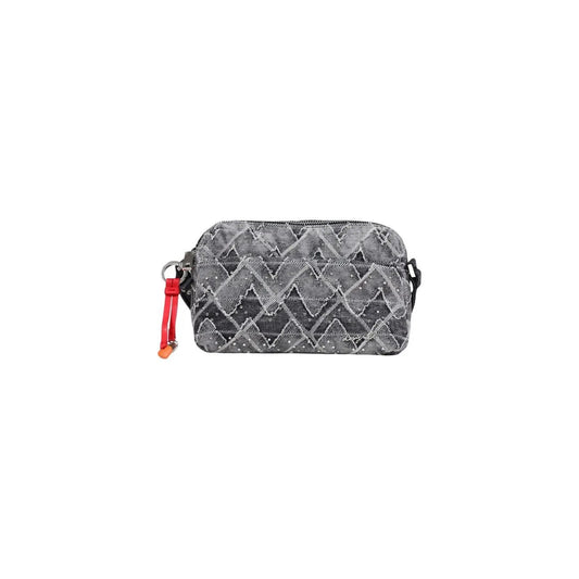 Desigual Women Blue Denim Shoulder Bag Zipper Cotton Pockets Stylish by Desigual
