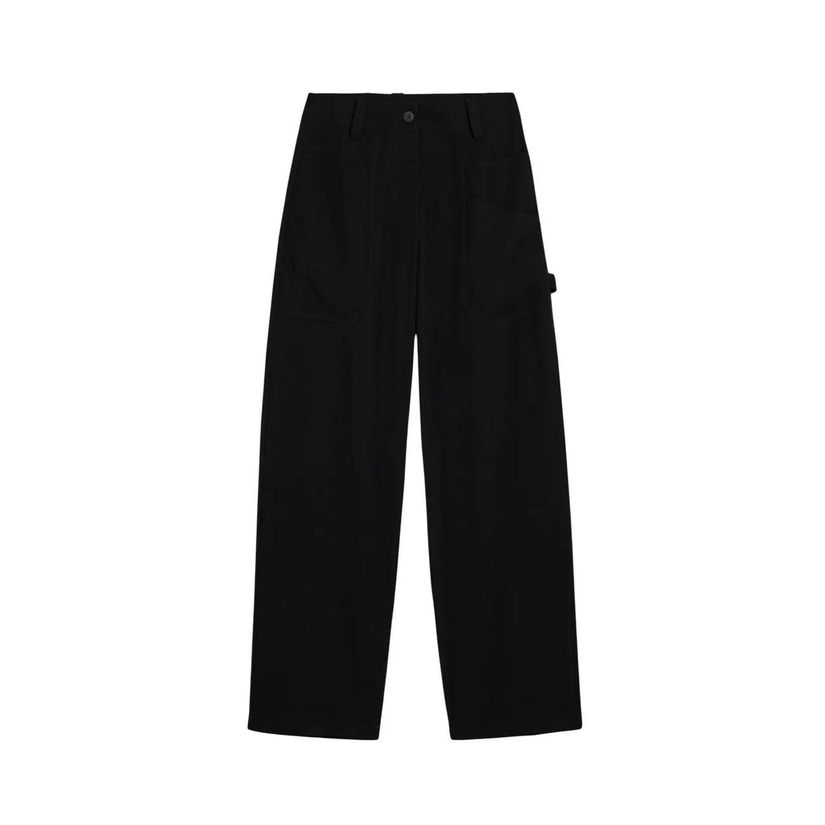 Desigual Women Black Trousers Elegant Viscose Blend Comfort Fit Pockets by Desigual