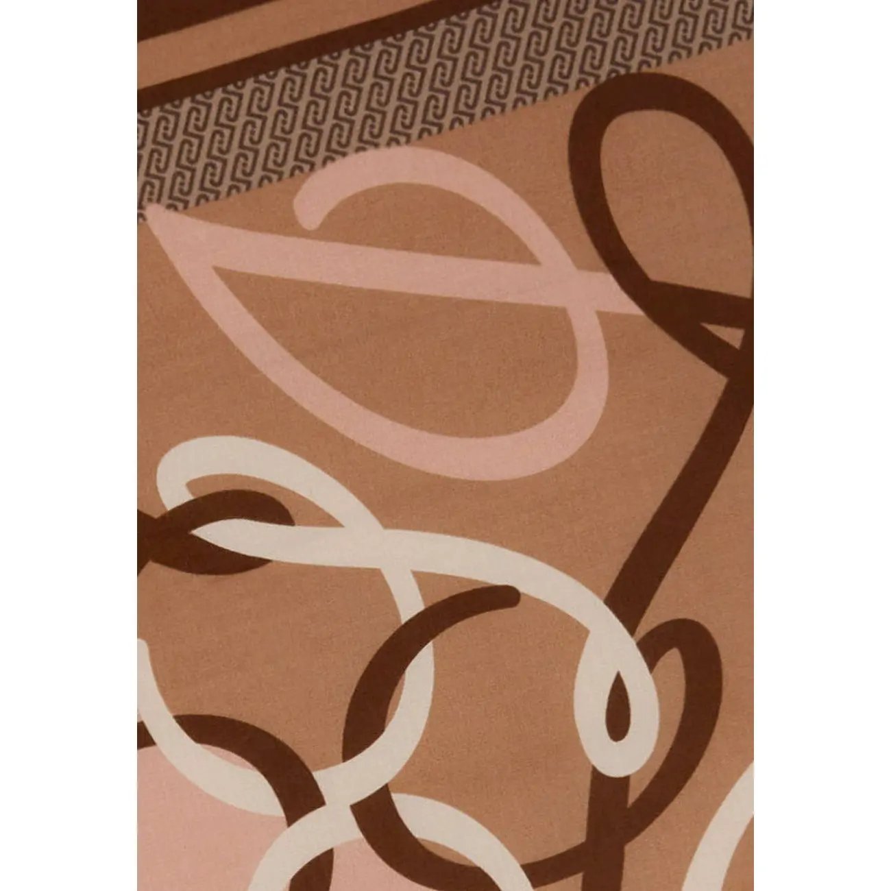 Liu Jo Women Elegant Geometric Pattern Beige Polyester Square Scarf by Liu Jo