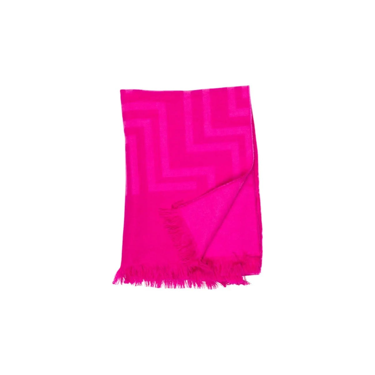 Only Women Fuchsia Acrylic Soft Warm Large Patterned Fall Winter Scarf by Only