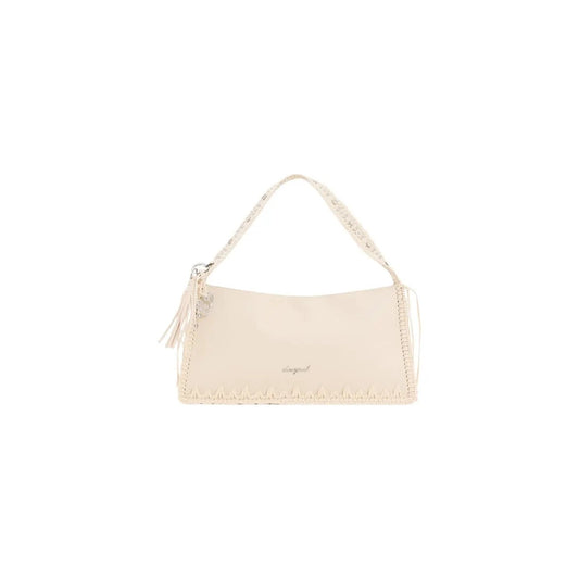 Desigual Women Beige Stylish Handbag With Zip Fastening And Pocket by Desigual