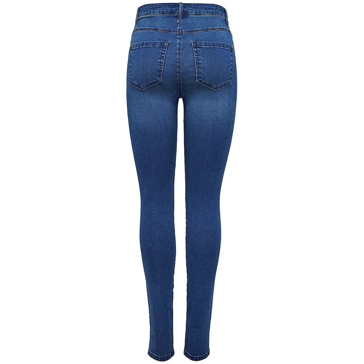 Only Women Blue Premium Cotton Stretch Skinny Jeans High Waist Comfort by Only