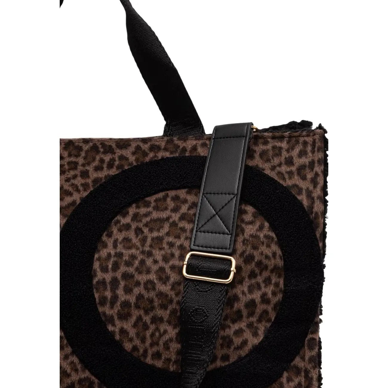 Liu Jo Women Brown Leopard Print Logo Handbag Premium Shoulder Strap Zip Pocket by Liu Jo