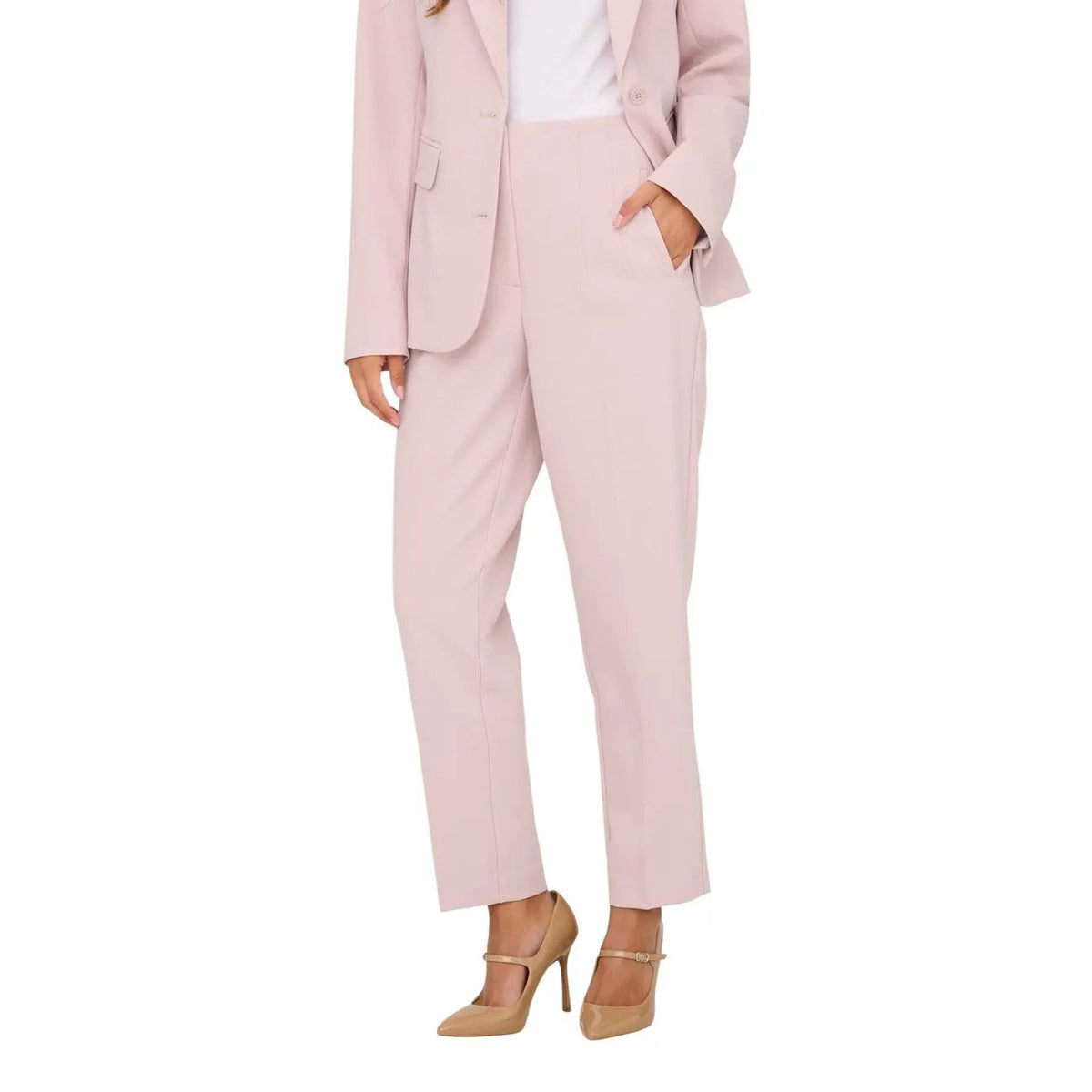 Only Women Pink Stretch Trousers Premium Stylish Slim Fit Spring Outfit by Only