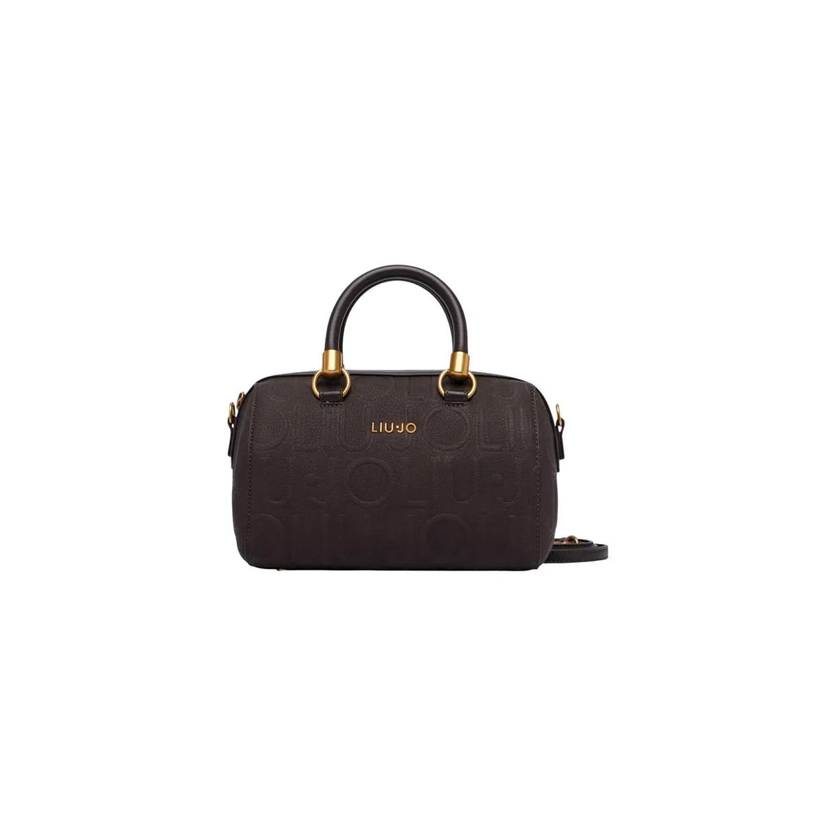 Liu Jo Women Black Faux Leather Boston Bag Premium Elegant Handbag by Liu Jo