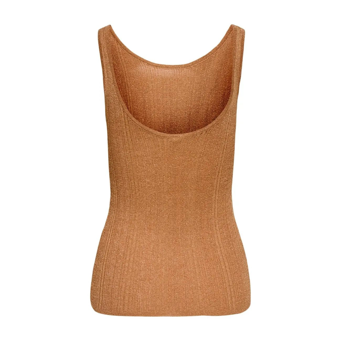 Only Women Camel Ribbed Tank Top Undershirt Sleeveless Summer Essential by Only