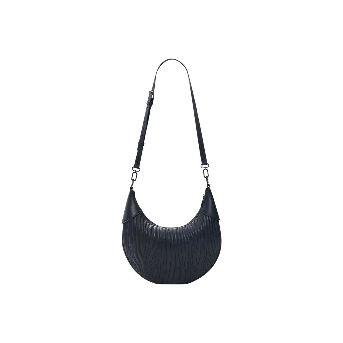 Premium Desigual Women Black PU Leather Shoulder Handbag With Zip Pocket by Desigual