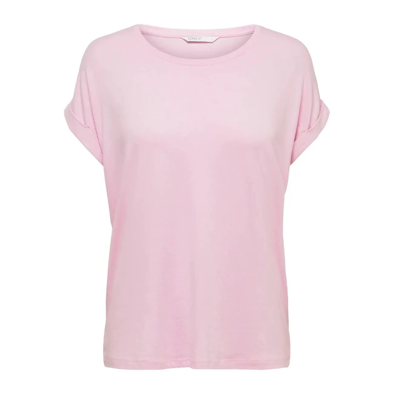 Only Women Pink Luxe Viscose Blend Comfortable Short Sleeve T Shirt by Only