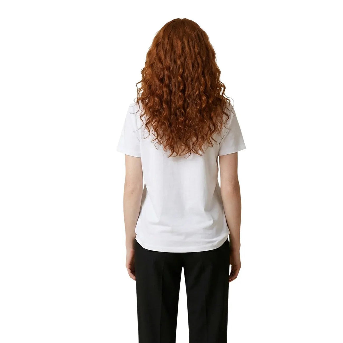 Liu Jo Women White Pure Cotton Tshirt With Summer Stylish Logo Print Design by Liu Jo