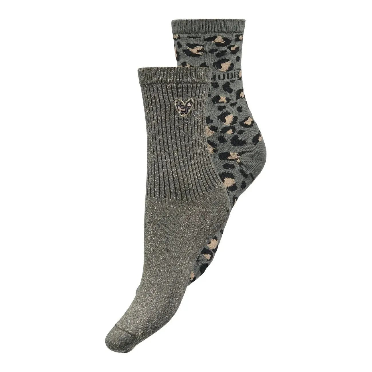 Only Women Leopard Print Ankle Socks Soft Cotton Warm Winter Collection by Only