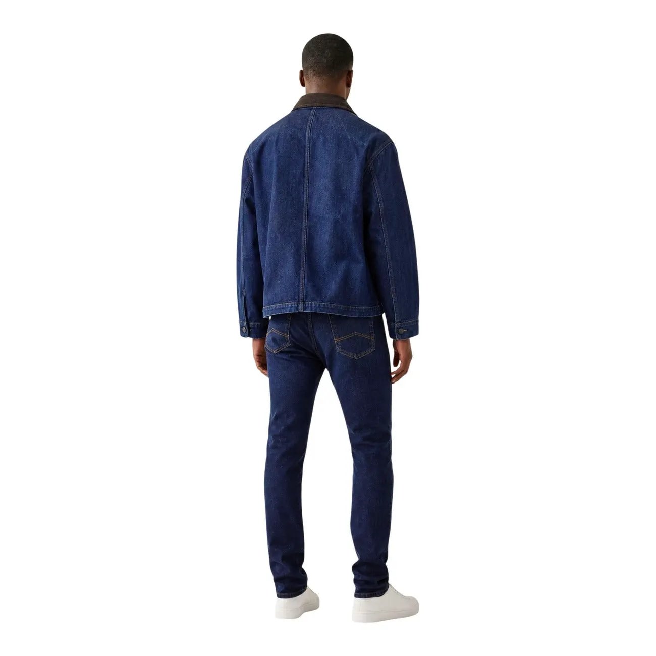 Only & Sons Men Blue Denim Jacket Button Fastening Casual Wear by Only & Sons