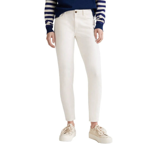 Desigual Women White Stretch Jeans Slim Fit Comfortable Essential Stylish by Desigual