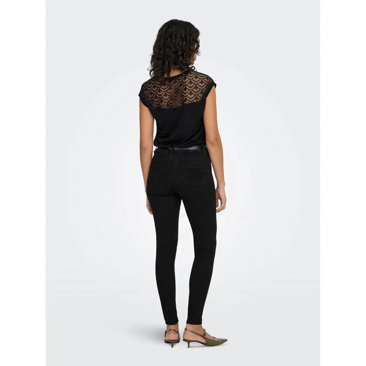 Only Women Black Organic Cotton Stretch Skinny Jeans Ultimate Comfort by Only