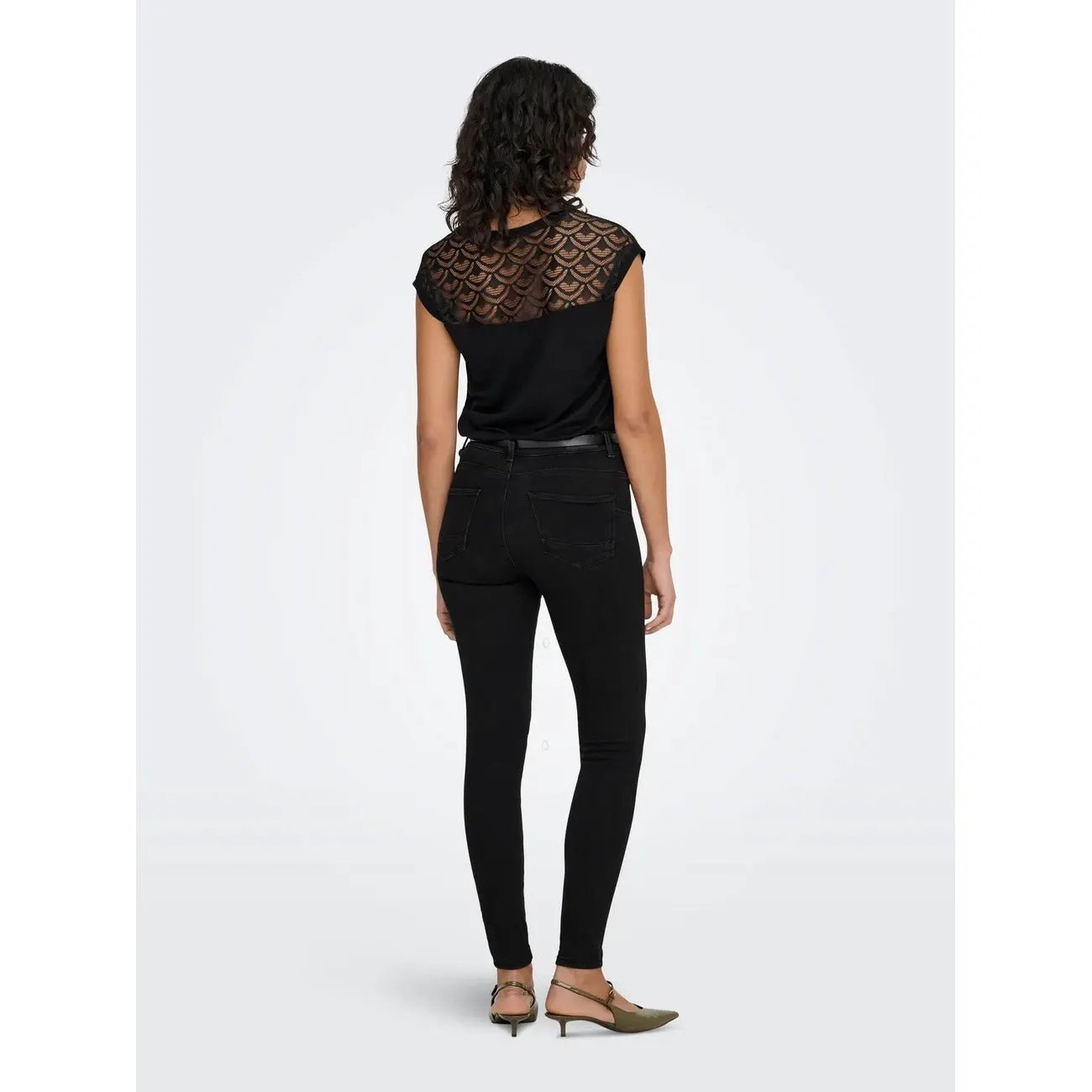 Only Women Black Organic Cotton Stretch Skinny Jeans Ultimate Comfort by Only