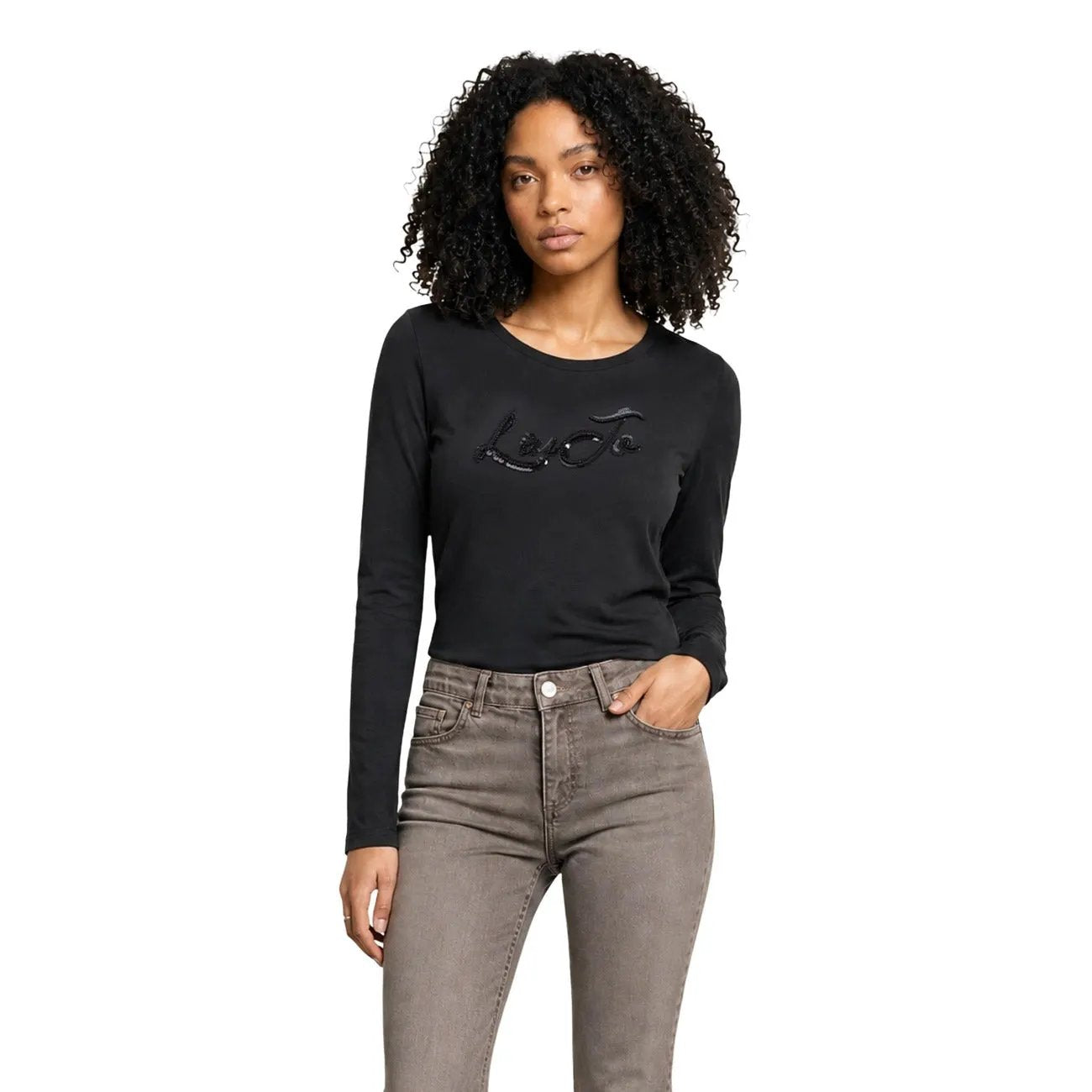 Liu Jo Women Premium Cotton Tshirt Classic Fit Soft Everyday Essential by Liu Jo