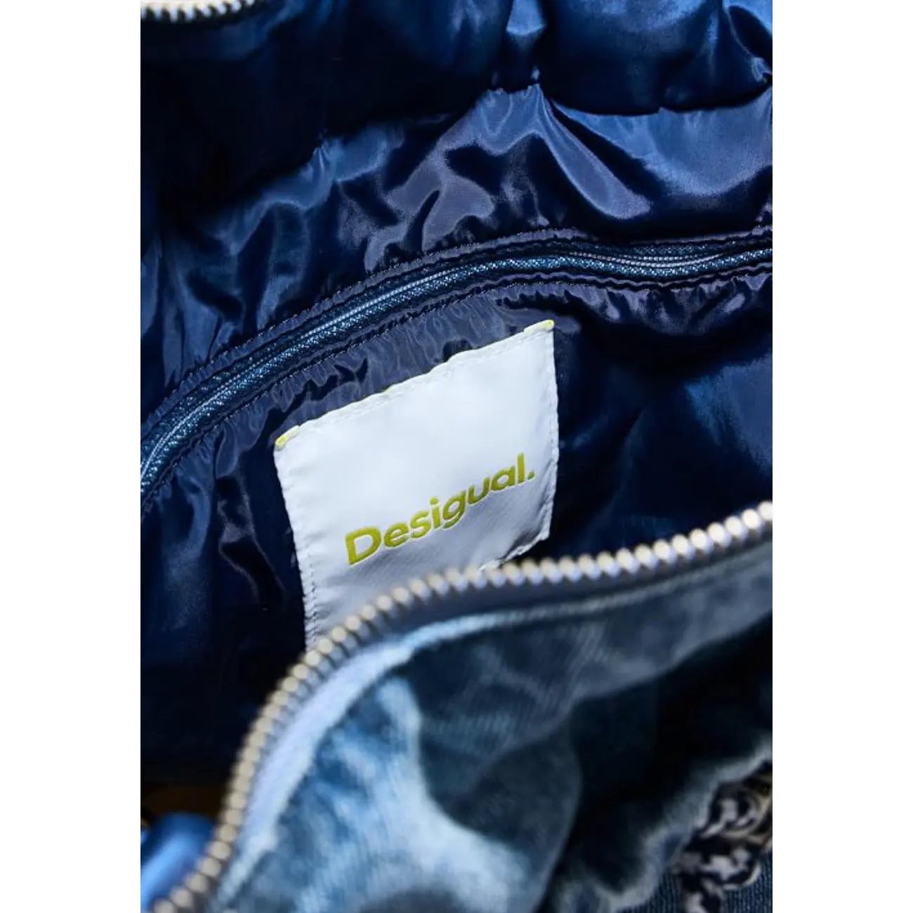 Desigual Women Blue Denim Cotton Backpack Rucksack With Shoulder Strap by Desigual
