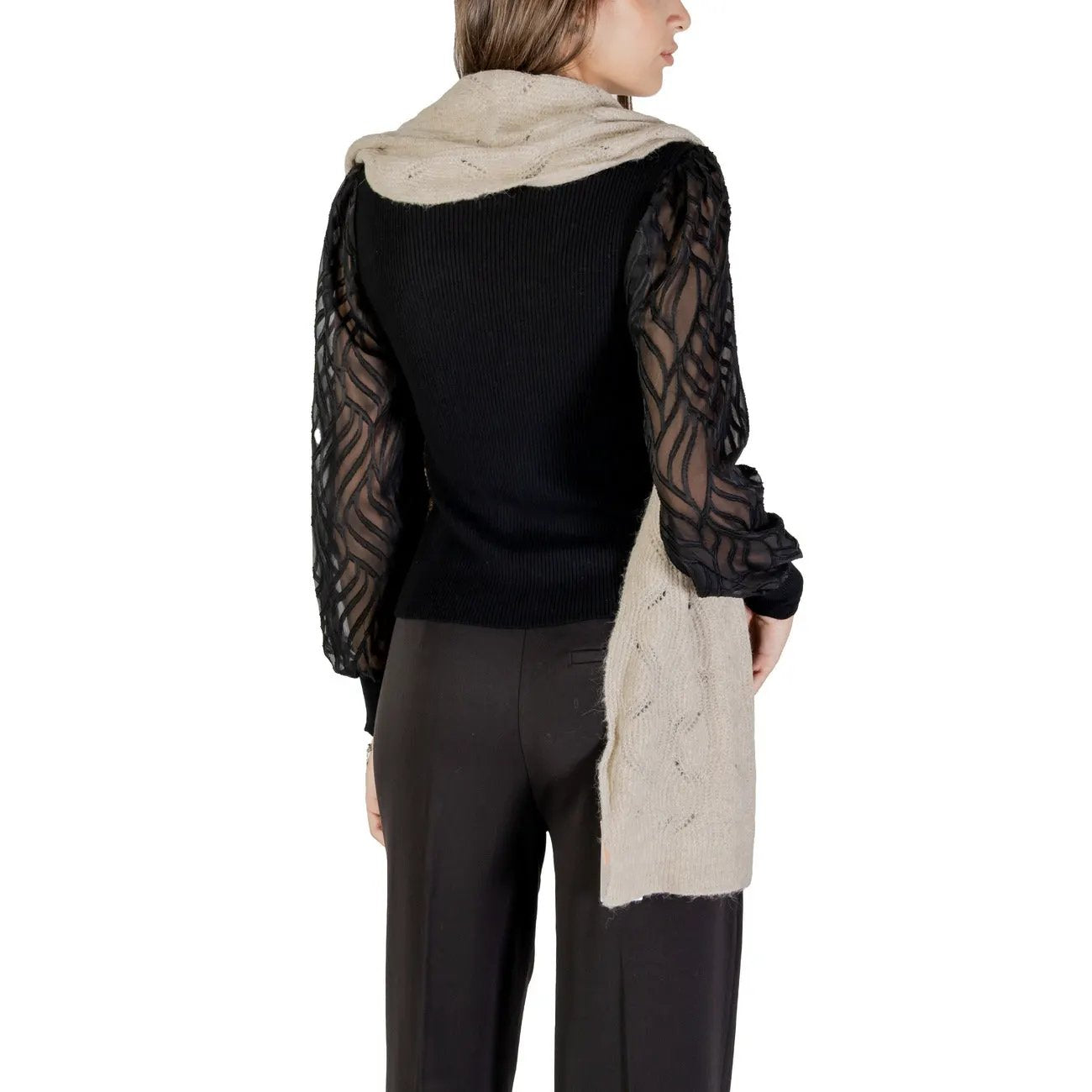 Only Women Beige Knit Scarf Warm Oversized Fall Winter Fashion by Only