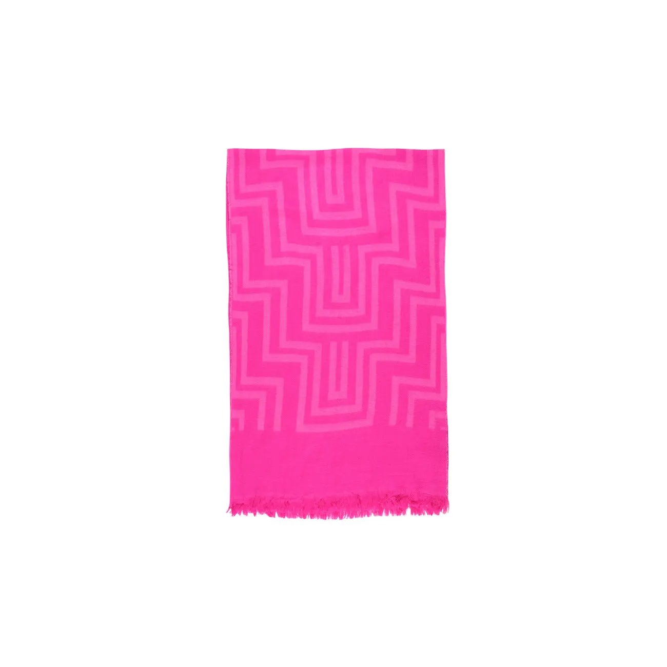 Only Women Fuchsia Acrylic Soft Warm Large Patterned Fall Winter Scarf by Only