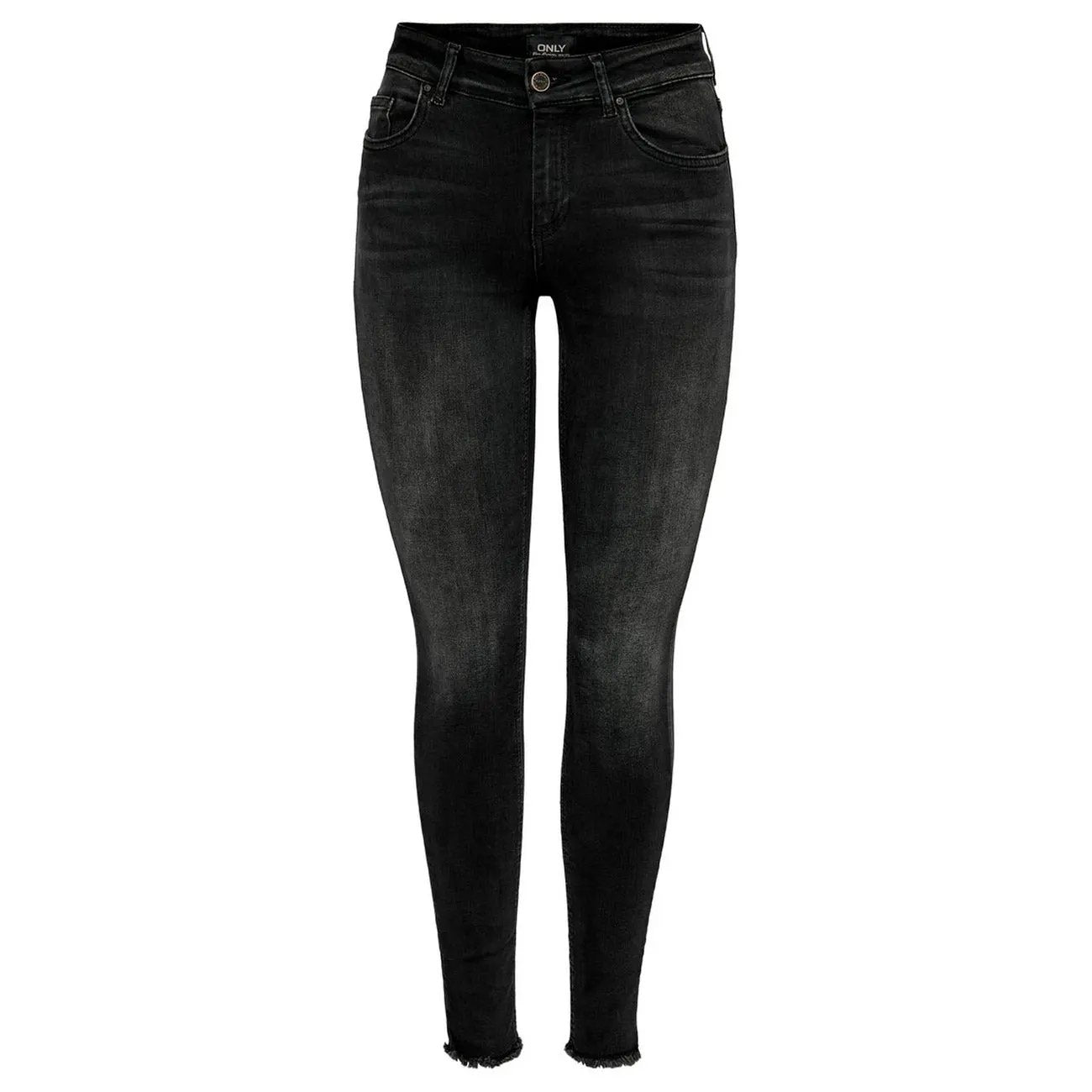 Only Women Black High Rise Denim Jeans With Premium Stretch Comfort by Only