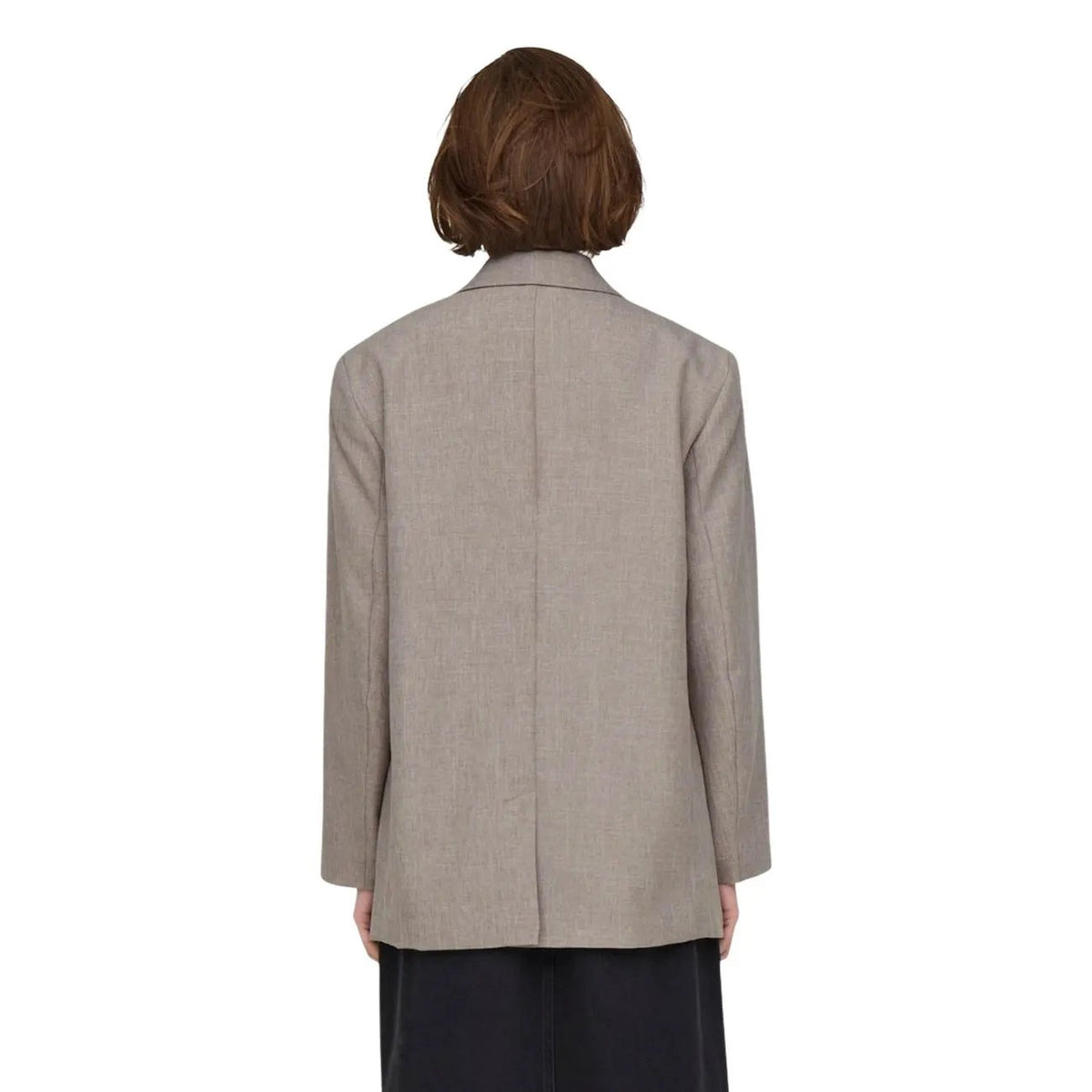 Only Women Grey Blazer Elegant Lapel Collar Professional Office Wear by Only