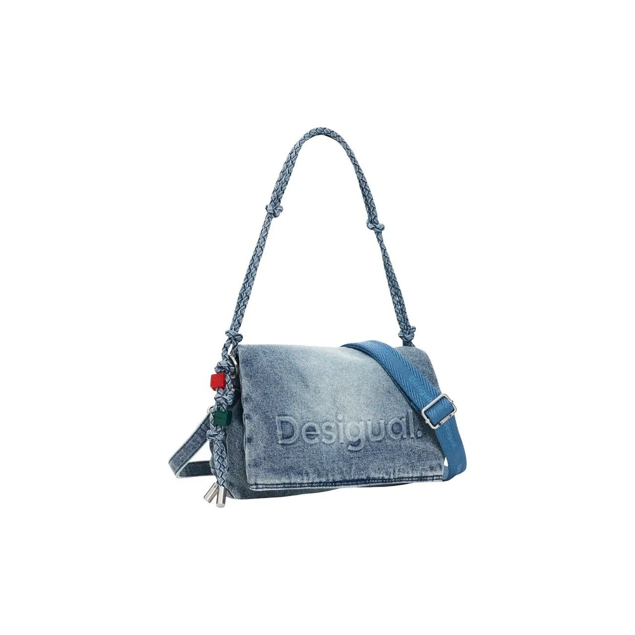 Chic Desigual Women Light Blue Denim Shoulder Bag With Inside Pocket by Desigual