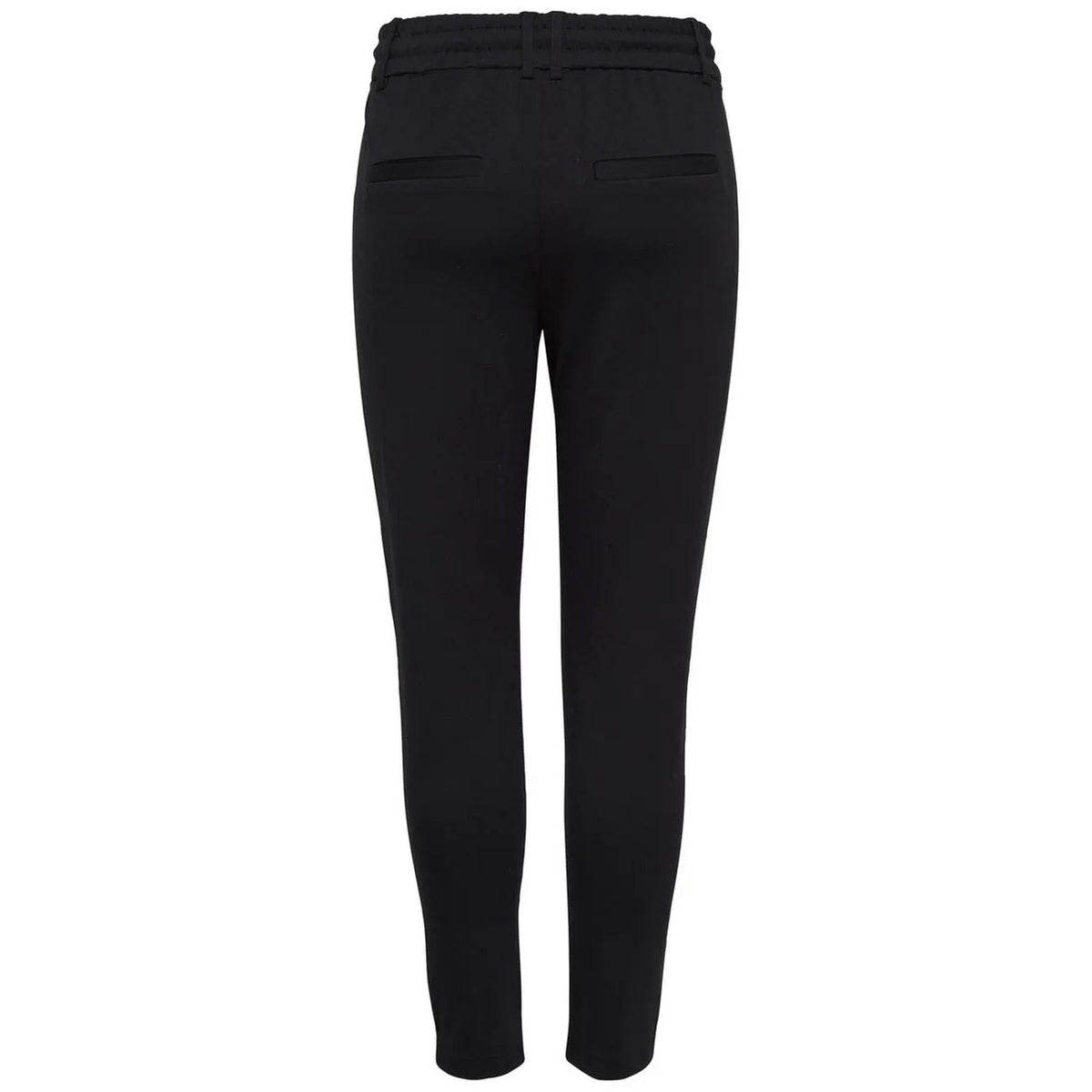Only Women Black Stretch Trousers Featuring Comfortable Lace Waist Style by Only