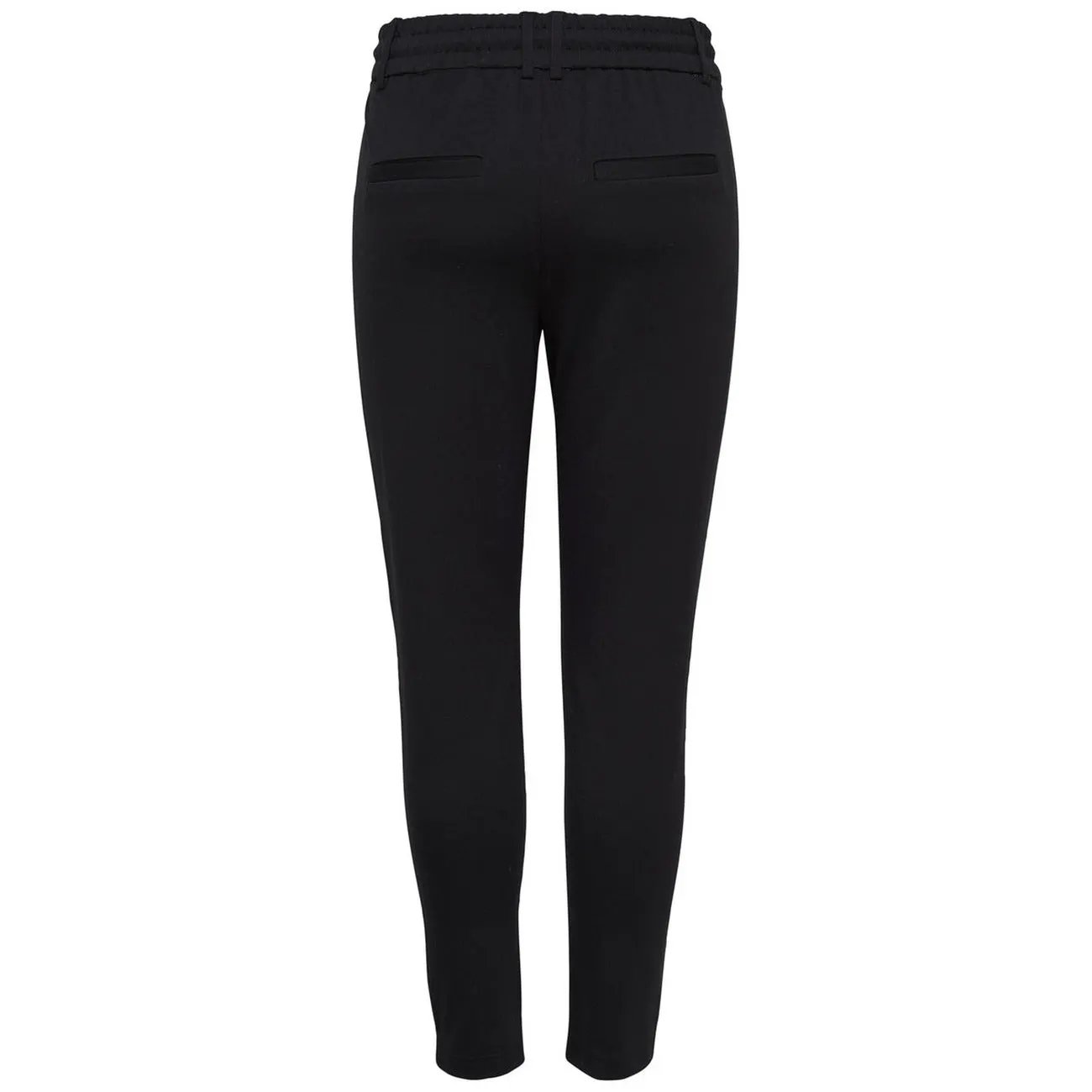 Only Women Black Stretch Trousers Featuring Comfortable Lace Waist Style by Only