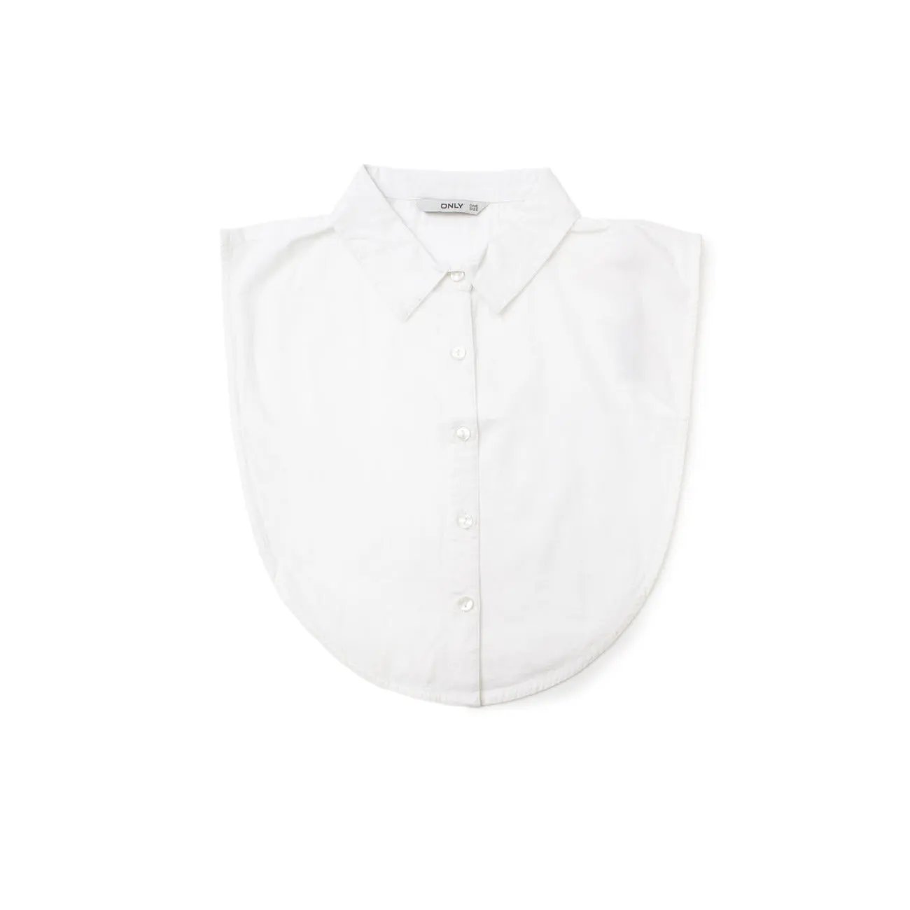 Only Women White Cotton Classic Collar Sleeveless Button Shirt by Only