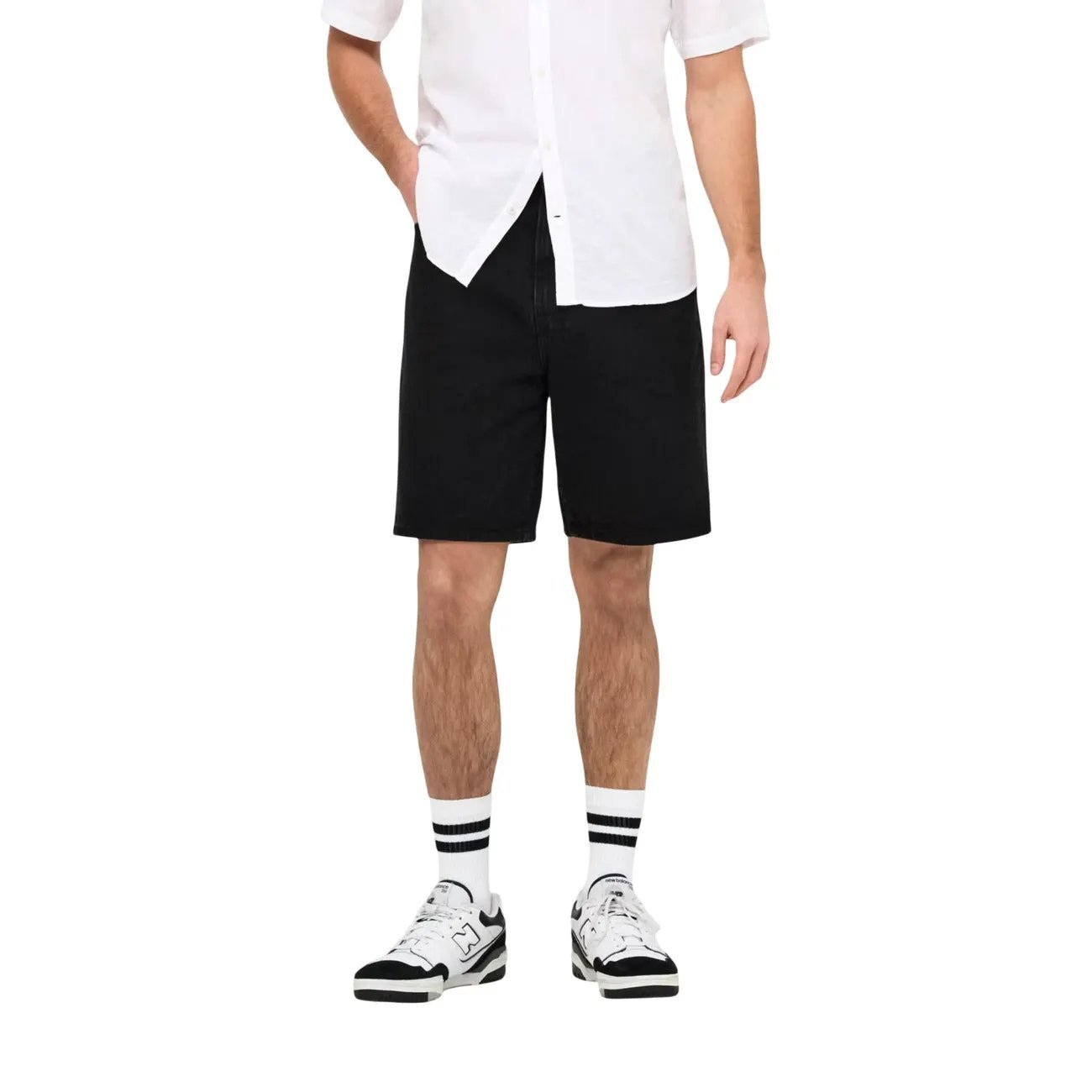 Stylish Only & Sons Men Black Organic Cotton Summer Casual Shorts by Only & Sons