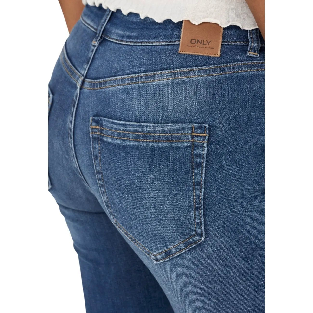 Only Women Blue Super Stretch High Waisted Flared Denim Jeans Retro Fit by Only