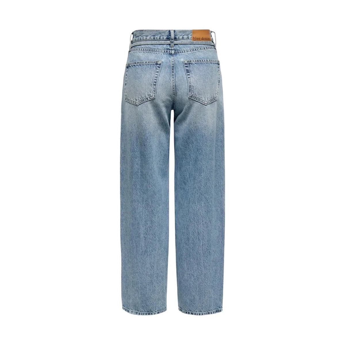 Only Women Premium Light Blue Cotton Jeans Featuring Belt And Pockets by Only
