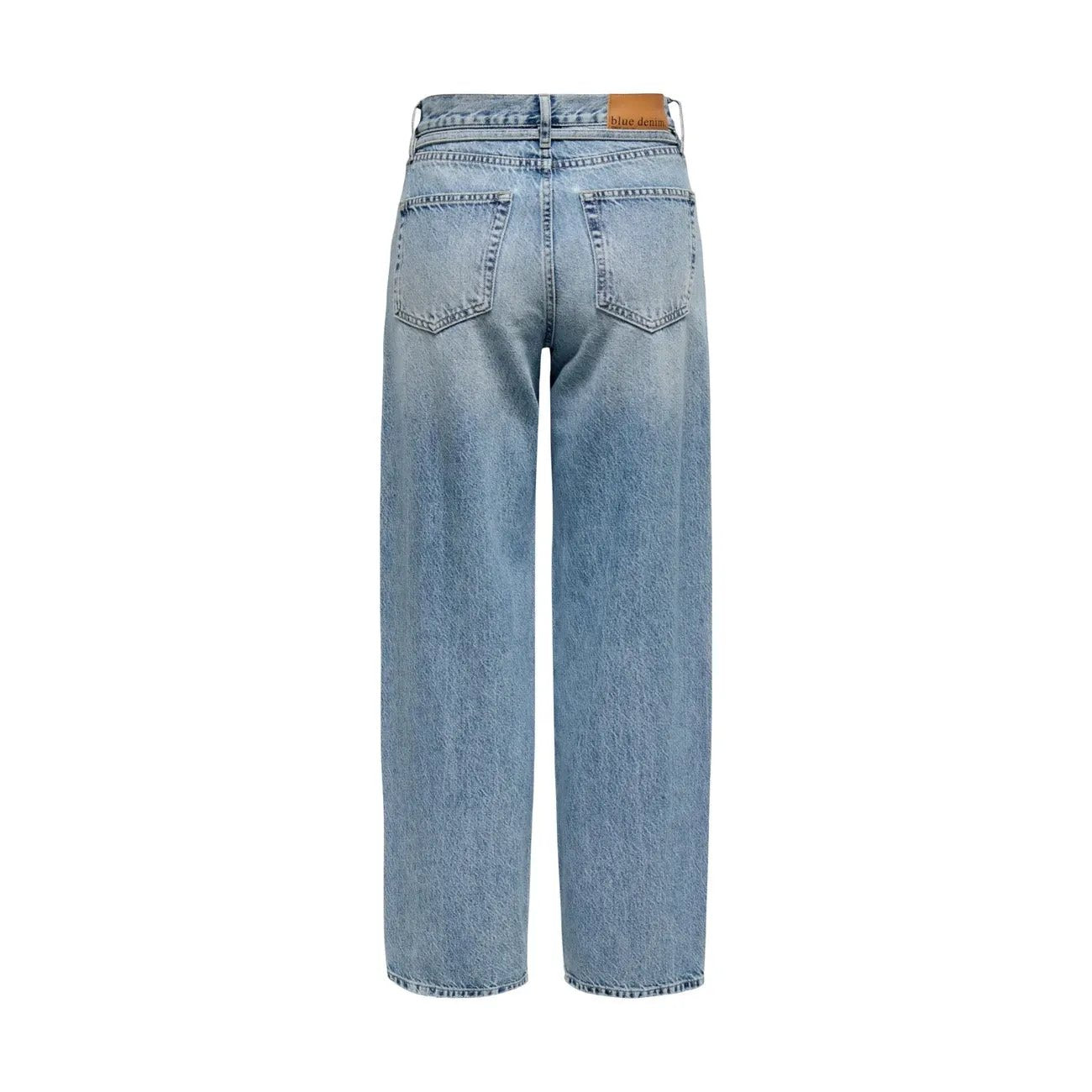 Only Women Premium Light Blue Cotton Jeans Featuring Belt And Pockets by Only