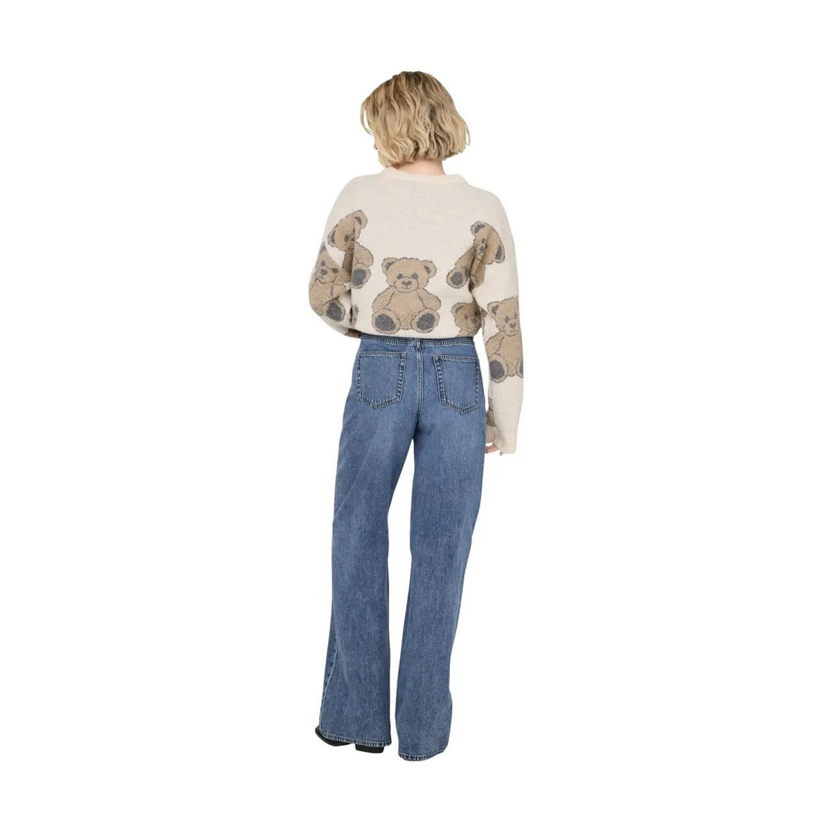 Only Women Blue Wide Leg Jeans Organic Cotton Premium Comfortable Style by Only