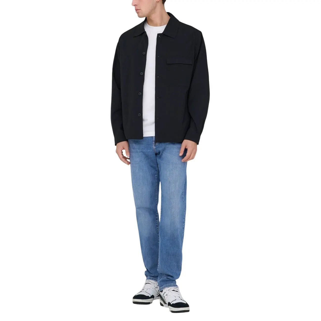 Only And Sons Premium Men Light Blue Cotton Stretch Denim Jeans by Only & Sons