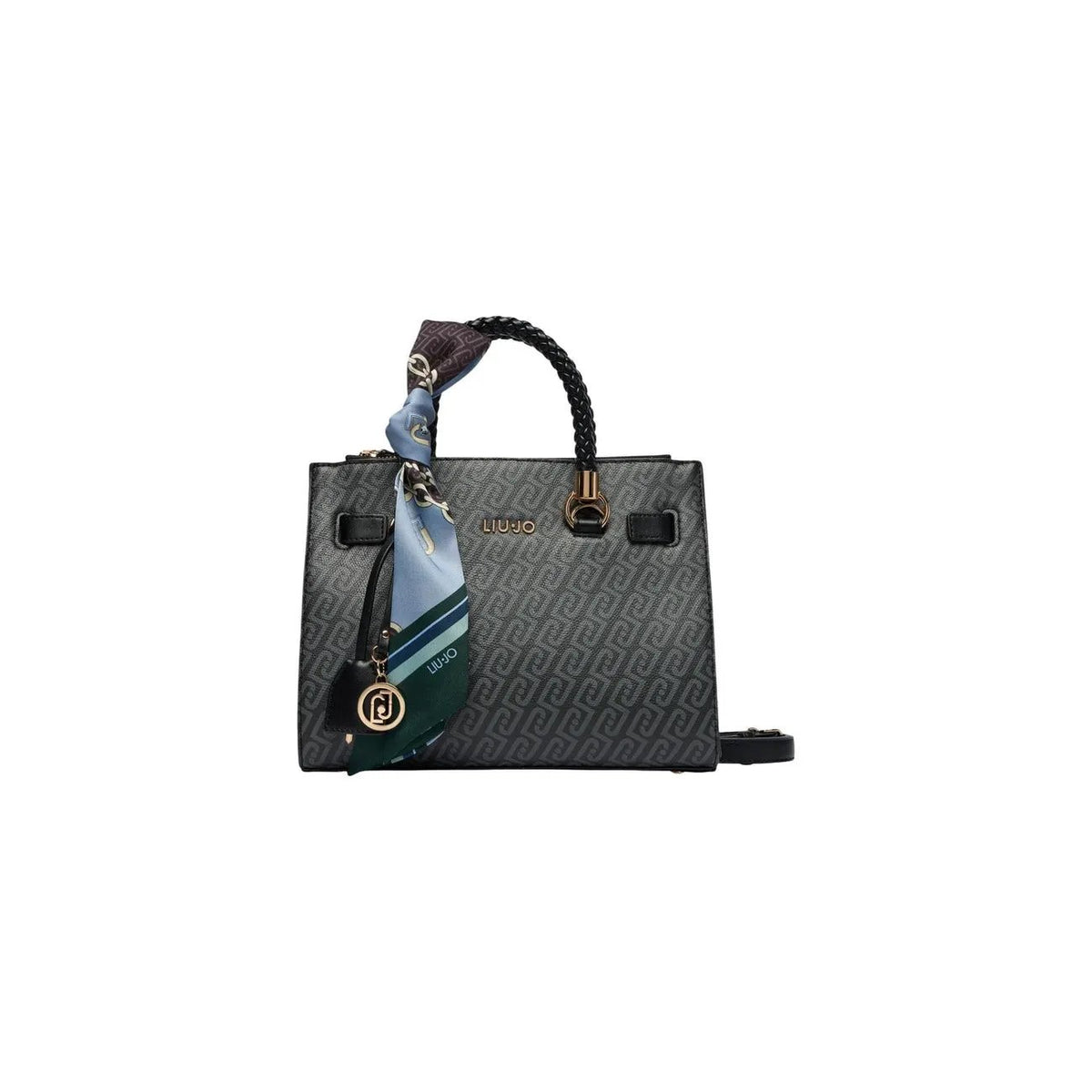Liu Jo Women Black Faux Leather Boston Bag Premium Elegant Handbag by Liu Jo