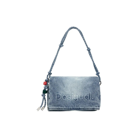 Chic Desigual Women Light Blue Denim Shoulder Bag With Inside Pocket by Desigual