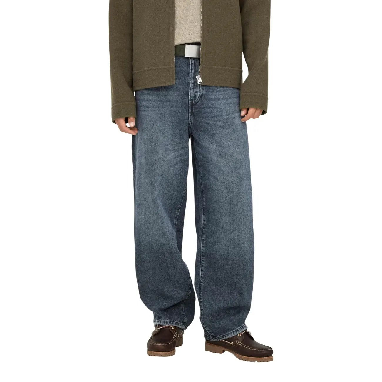 Only & Sons Men Deep Indigo Premium Organic Cotton Relaxed Jeans by Only & Sons